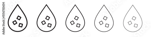 Blood sugar icon thin flat outline style vector sign