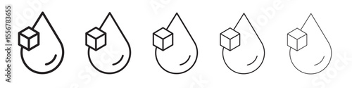 blood glucose icon thin flat outline style vector sign