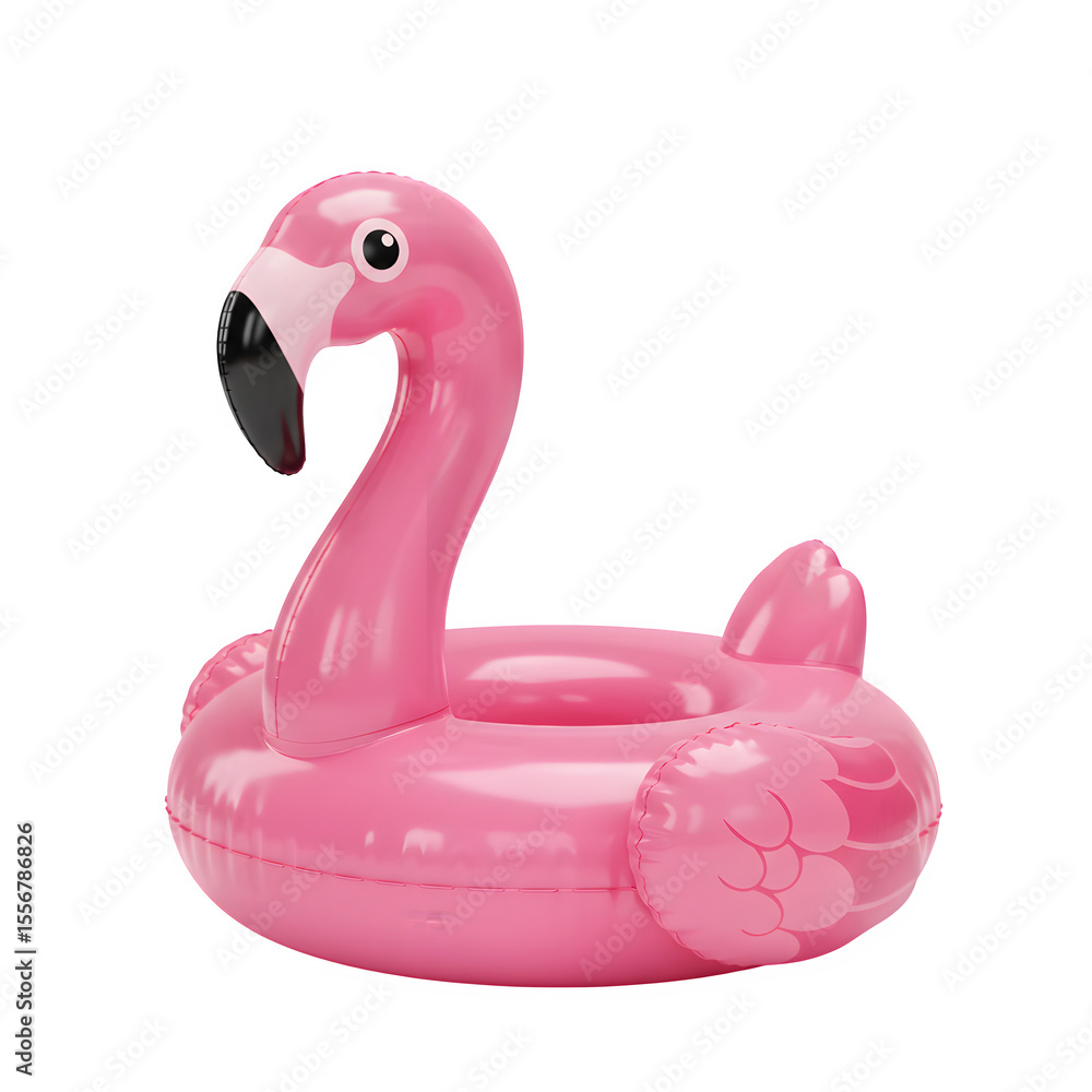 Pink Flamingo Inflatable Pool Float – 3D Rendering of Summer Water Toy, Isolated on White or Transparent Background Pink Flamingo Inflatable Pool Float – 3D Rendering of Summer Water Toy, Isolated on White or Transparent Background