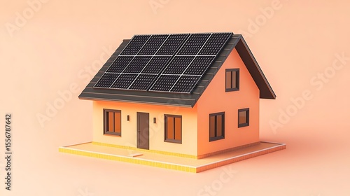 Wallpaper Mural Solar House with Renewable Energy Home. Torontodigital.ca