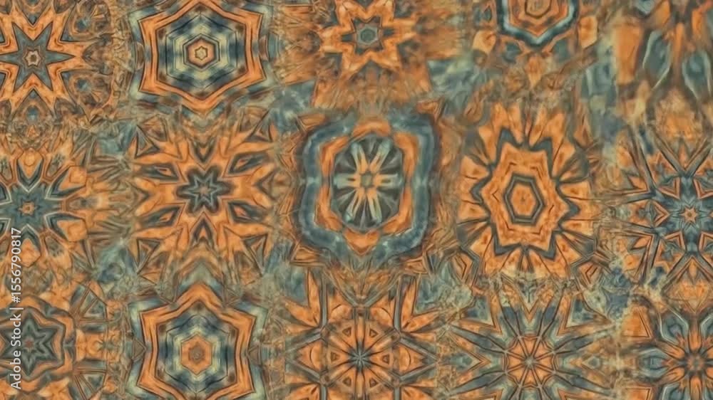 Intricate Kaleidoscope Pattern Warm Tones and Geometric Designs Footage video Intricate Kaleidoscope Pattern Warm Tones and Geometric Designs Footage video