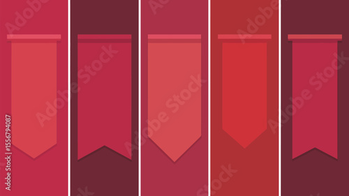 Red banner vector graphic template for web design and social media marketing promotion background design vector illustration