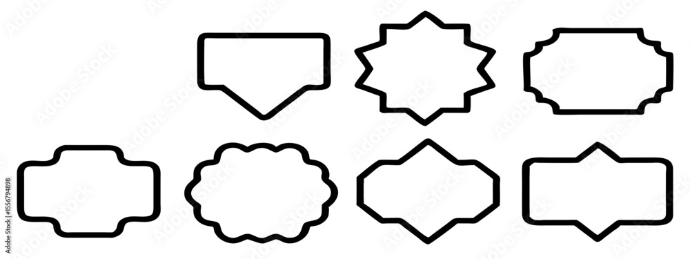 Obraz premium Vintage frames, banners, shapes, labels set vector