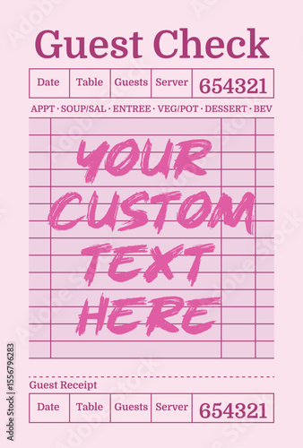 funny guest check SVG design