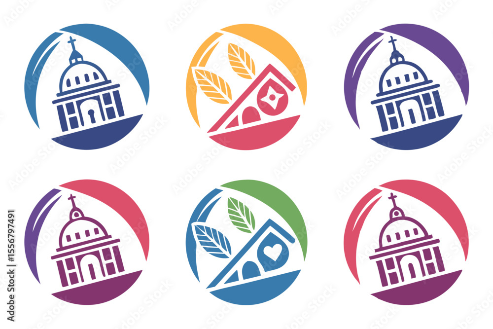 Naklejka premium set of easter eggs