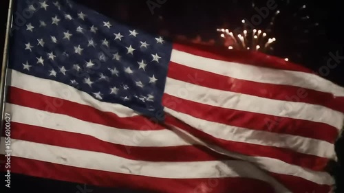 american flag on the wind