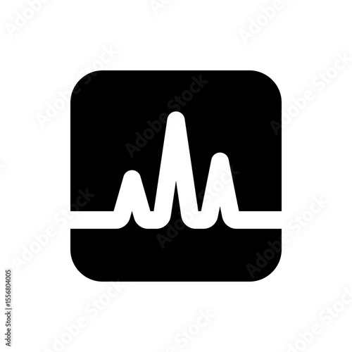 Illustration of a basket filled with three eggs shown in a simple black and white vector graphic design