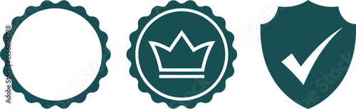 zinc check mark and one circular  design for stamp vector illustration