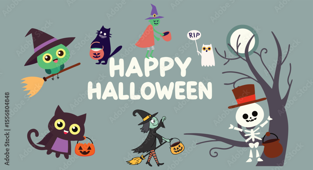 Happy Halloween Greeting Card Happy Halloween Greeting Card