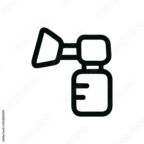 Simple Outline Breast Pump Single Icon Design for Lactation and Motherhood