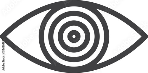 Eye icon vector illustration concept for vision eyesight ophthalmology and design with target iris look vector illustration