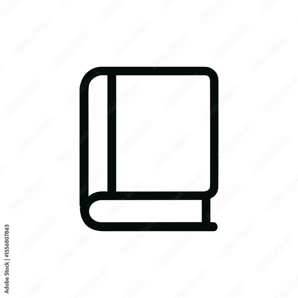 Simple Line Art Book Icon Open Education Knowledge Design Simple Line Art Book Icon Open Education Knowledge Design
