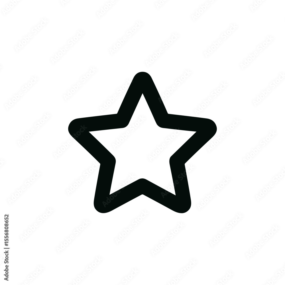 Simple Outline Star Shape Icon, Black Color Design, Minimalist Element Simple Outline Star Shape Icon, Black Color Design, Minimalist Element