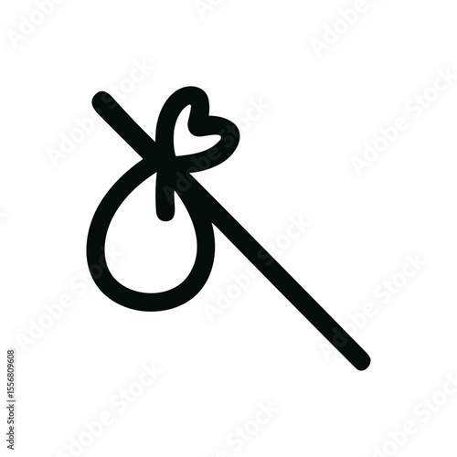 Simple Line Art Baggage On A Stick Icon Travel Symbol