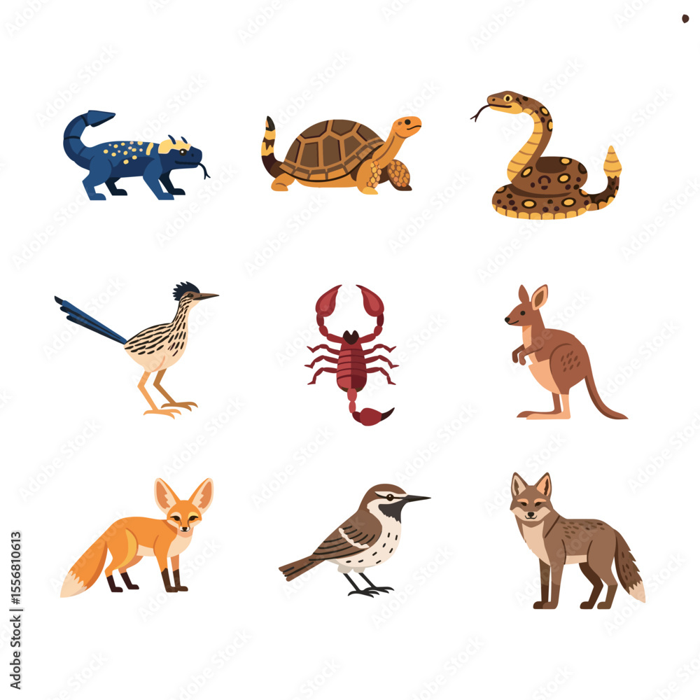 Obraz premium Animal Flat Vector Illustration