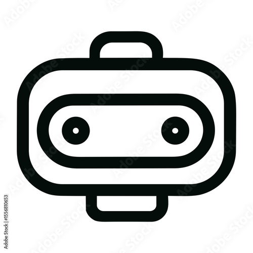 Minimalist Outline Robotics Sensor Shape Illustration Machine Element Icon