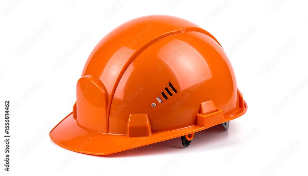 Orange safety helmet on white background (1) Orange safety helmet on white background (1)