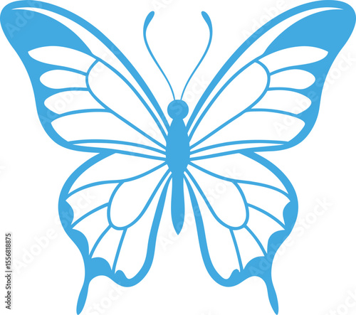 blue butterfly vector