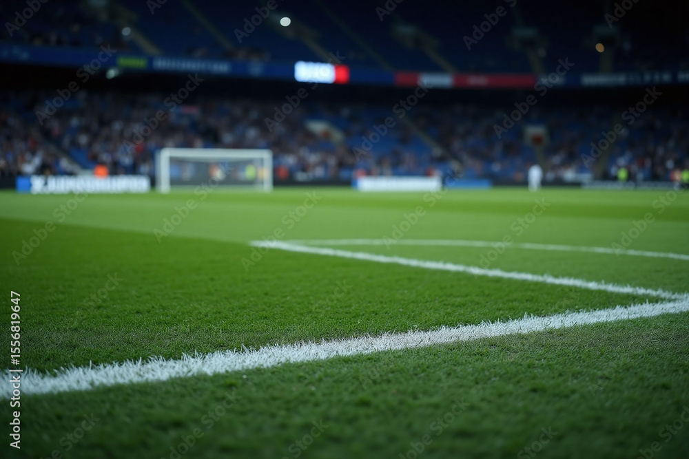Fototapeta premium soccer field with a goal in the middle of it