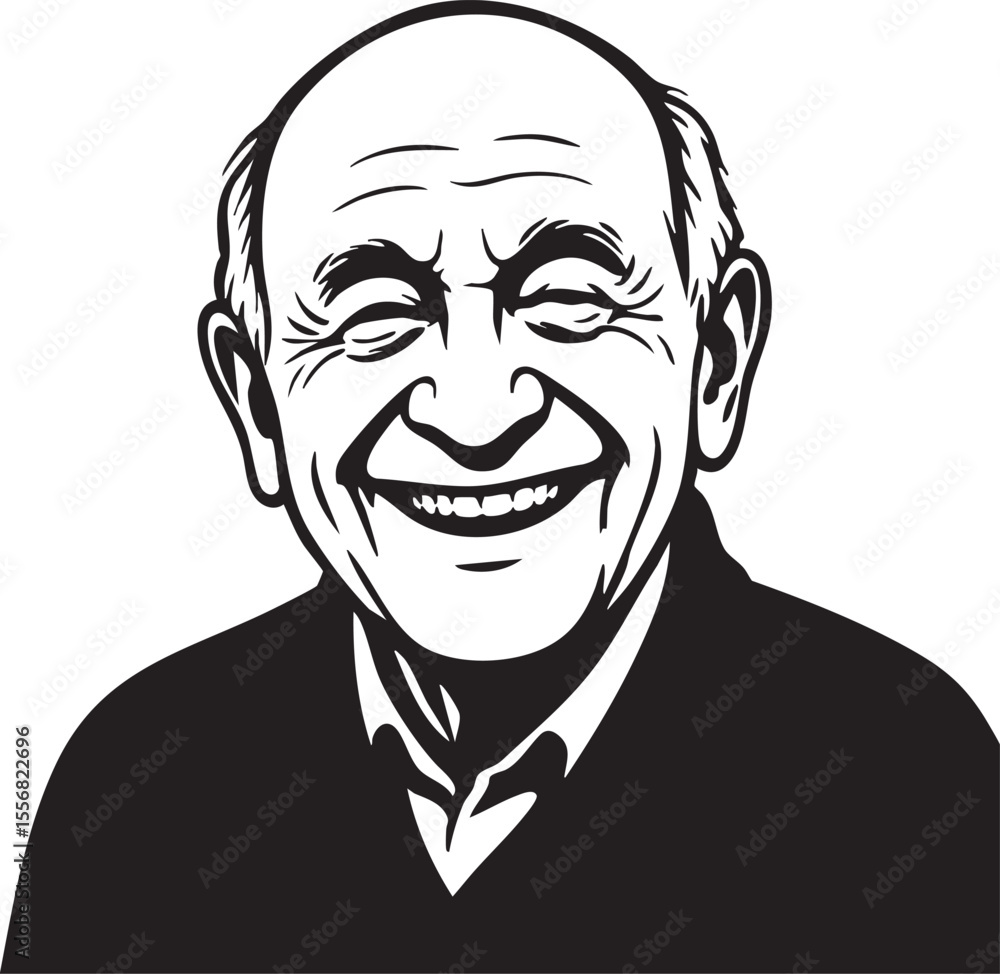 silhouette of a smiling face old man silhouette of a smiling face old man