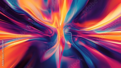 Abstract Vibrant Colorful Swirl.