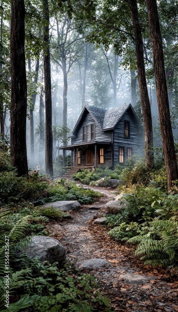 Misty forest cabin Misty forest cabin