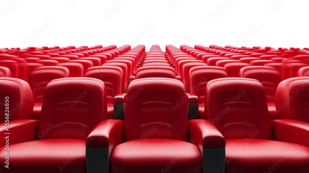 Fototapeta premium Empty Red Cinema Seats. (1)