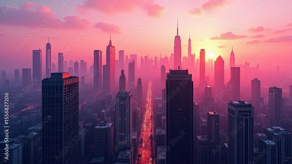 Fototapeta premium seattle skyline at dusk