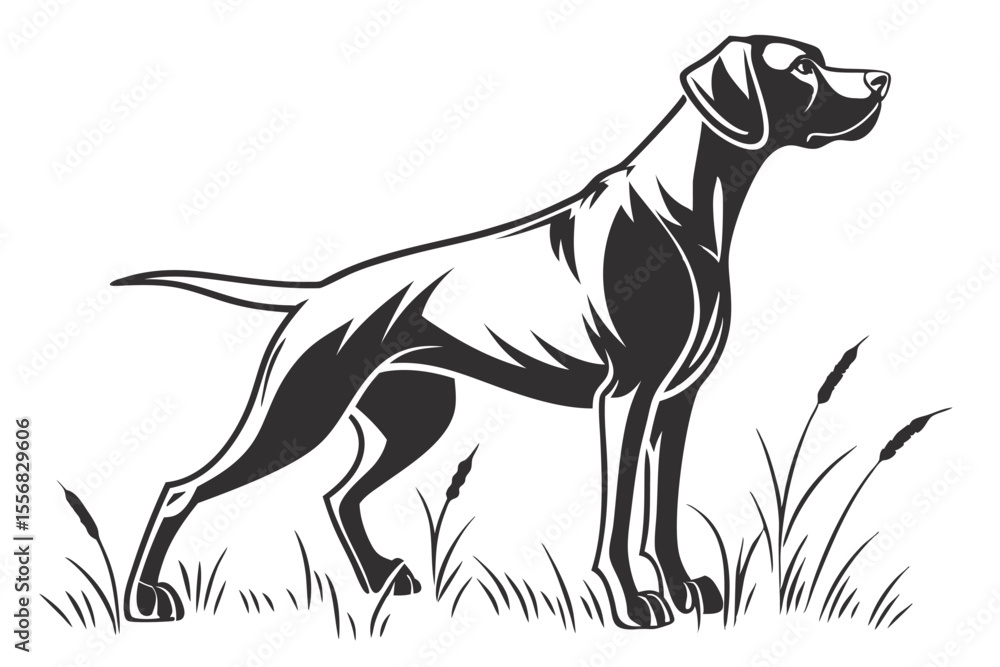 Fototapeta premium Elegant Dog Silhouette – Isolated Vector Design 