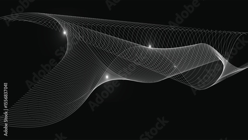 Hi-Tech gradient wave abstract background