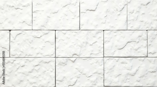 Close-up of an abstract white stone mosaic tile pattern, ideal for use in home decor, wall surfaces, or backgrounds.