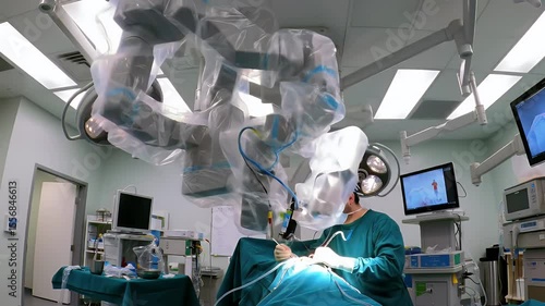 Robotic Surgery: Precision Instruments Performing a Complex Procedure in a Modern Operating Room