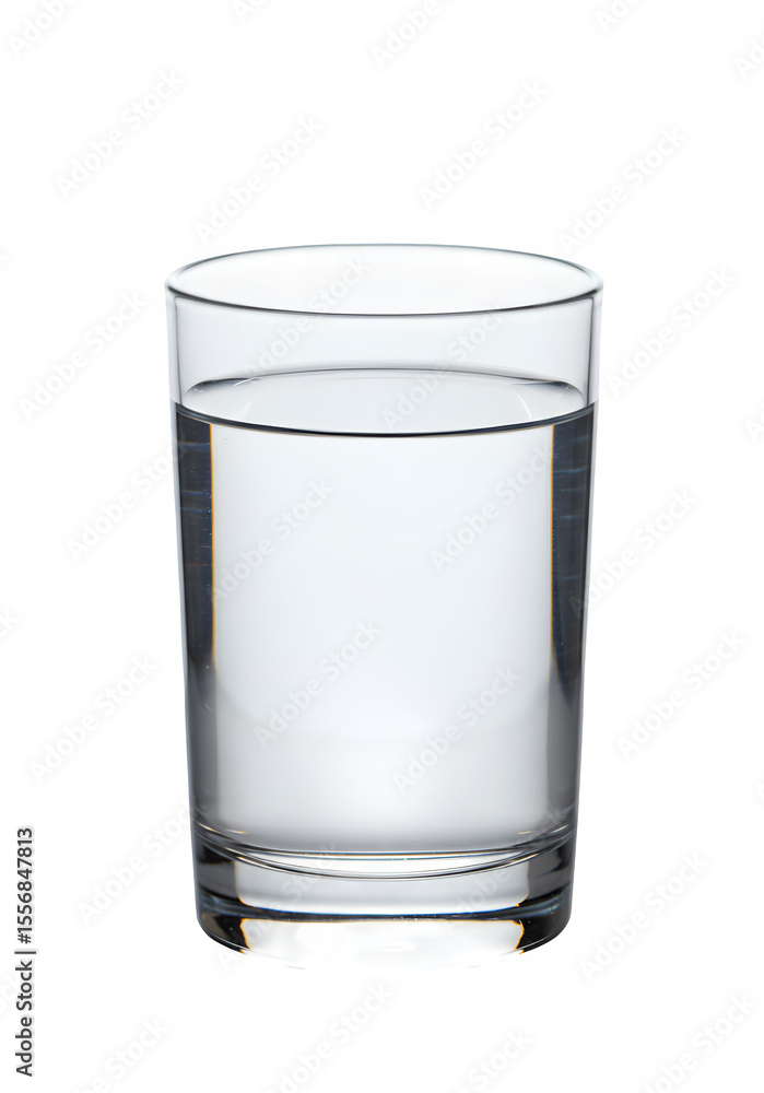 Glass of water isolated on white or transparent background. PNG Glass of water isolated on white or transparent background. PNG
