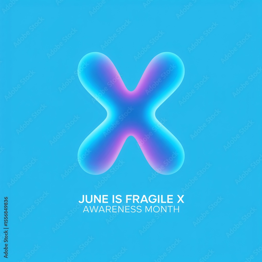 Fototapeta premium Fragile X Awareness Month Logo