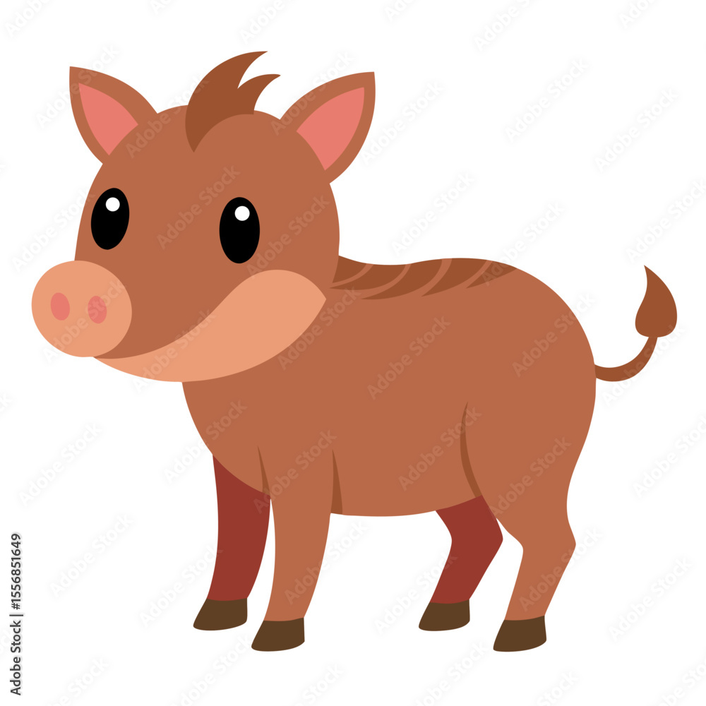 Fototapeta premium Warthog on white background