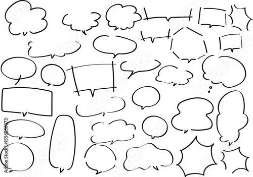 いろいろな手書きフキダシセット