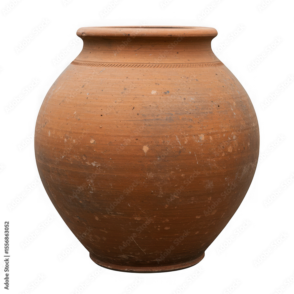 custom made wallpaper toronto digitalRustic terracotta amphora pot with decorative rim detail isolated on transparent background