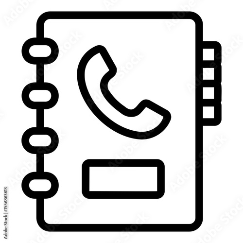 telephone book Line Icon