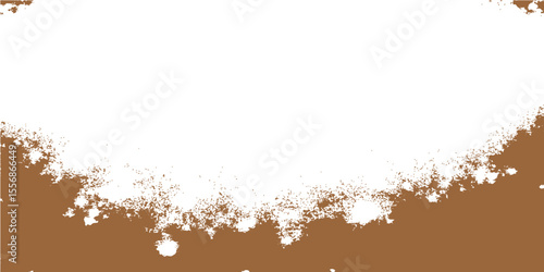 Golden grunge frame with black ink splash and glittering water drops