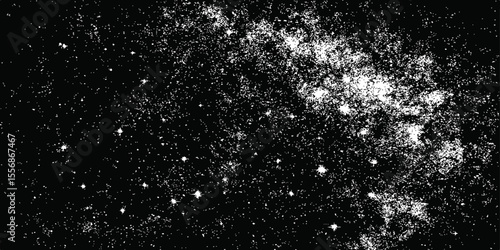 Falling water drops on a dark winter sky