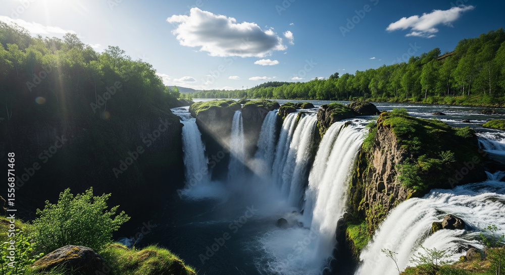 Fototapeta premium waterfall in the forest