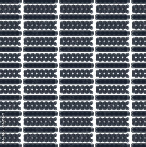 The texture imitates repeating patterns in the form of transparent atoms photographed under an electron microscope or x-rays.