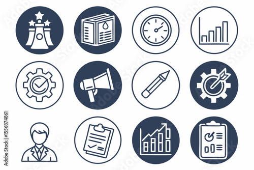 set of vector icons of easter eggs