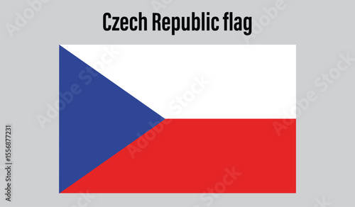 Czech Republic  Flag design digital vector illustration