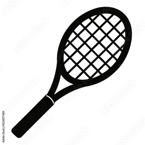 tennis racket isolated on white