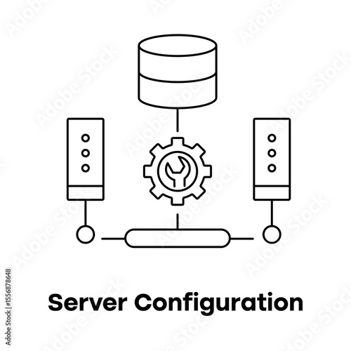 Cloud Server Icon, Server Setup, Backend Infrastructure, Data Configuration, Tech Network, Server Icon, Cloud Hosting, System Server, Web Hosting Icon