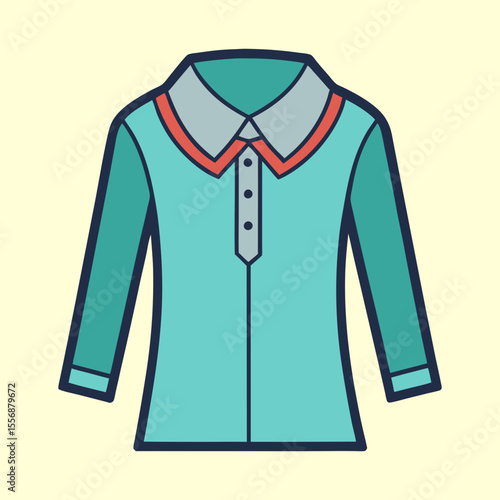 Stylish long sleeved button up collared shirt, perfect for semi formal occasions