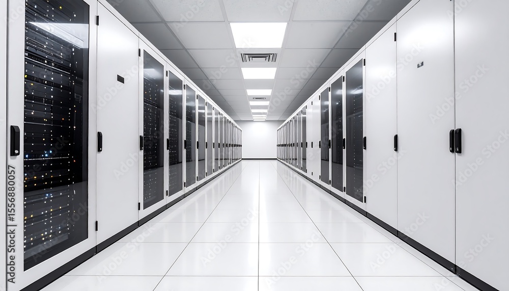 Naklejka premium Server room interior (1)