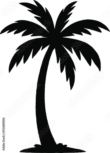 Vector Silhouette Plum Tree Design