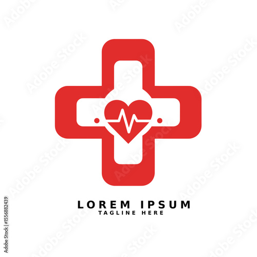 Red Medical Cross Vector Logo